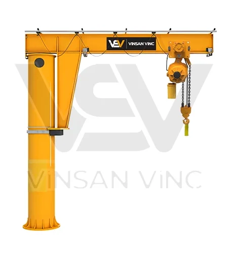 15 ton elektrikli donus yere monteli kolon tipi pergel vinc