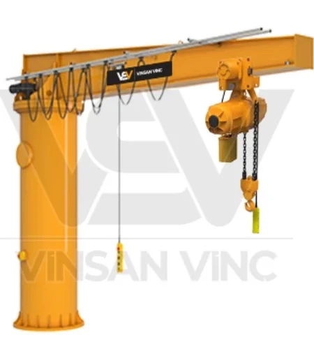 50 ton agir hizmet yere monteli kolon tipi pergel vinc 1